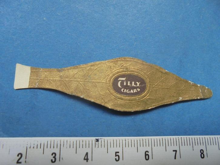 Oude sigarenband TILLY Cigars in bladvorm, Verzamelen, Rookartikelen, Aanstekers en Luciferdoosjes, Zo goed als nieuw, Sigarenbandjes