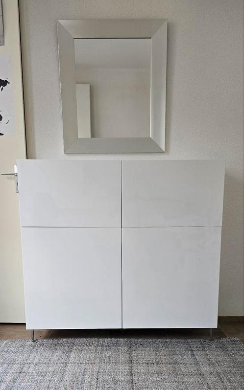 Ikea kast Besta wit hoogglans, Huis en Inrichting, Kasten | Wandmeubels, Gebruikt, 100 tot 150 cm, Minder dan 150 cm, 25 tot 50 cm