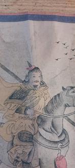 Chinees schilderij samurai te paard chinese scroll, Ophalen of Verzenden
