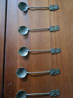 Vintage Lepeltjes met Bladmotief - Set van 5, Ophalen of Verzenden