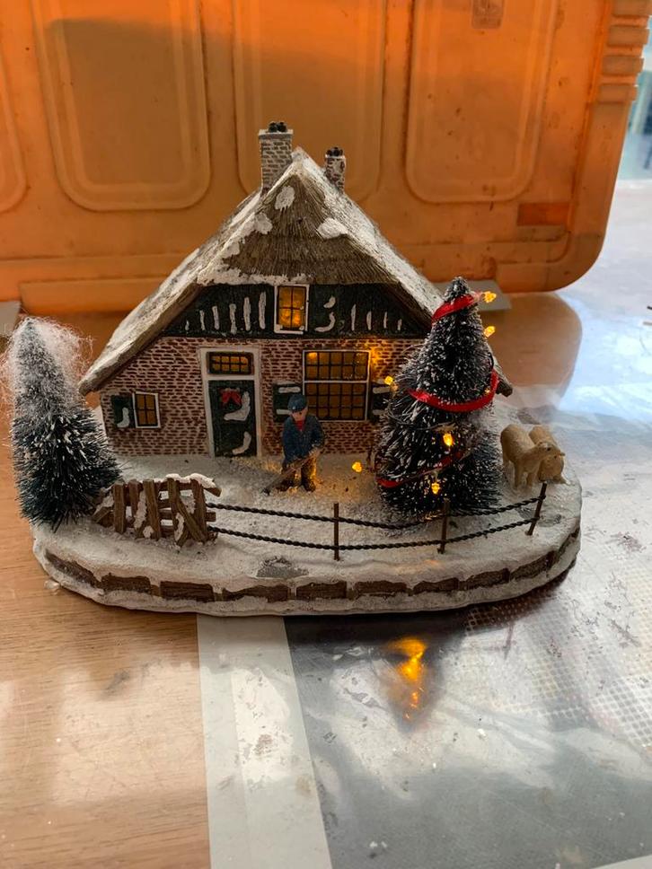 Typisch Hollands boerderij met verlichting, zonder doos, Diversen, Kerst, Zo goed als nieuw, Ophalen of Verzenden