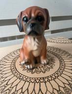 Vintage porselein beeld boxer, Verzamelen, Beelden en Beeldjes, Ophalen of Verzenden, Gebruikt, Dier