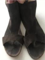 Bruine Suède Sandalen van Sandwich, Kleding | Dames, Schoenen, Bruin, Zo goed als nieuw, Sandwich, Sandalen of Muiltjes
