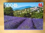 Jumbo Puzzel 500 Provence, Aurel met een lavendelveld, Ophalen of Verzenden, 500 t/m 1500 stukjes, Legpuzzel, Zo goed als nieuw