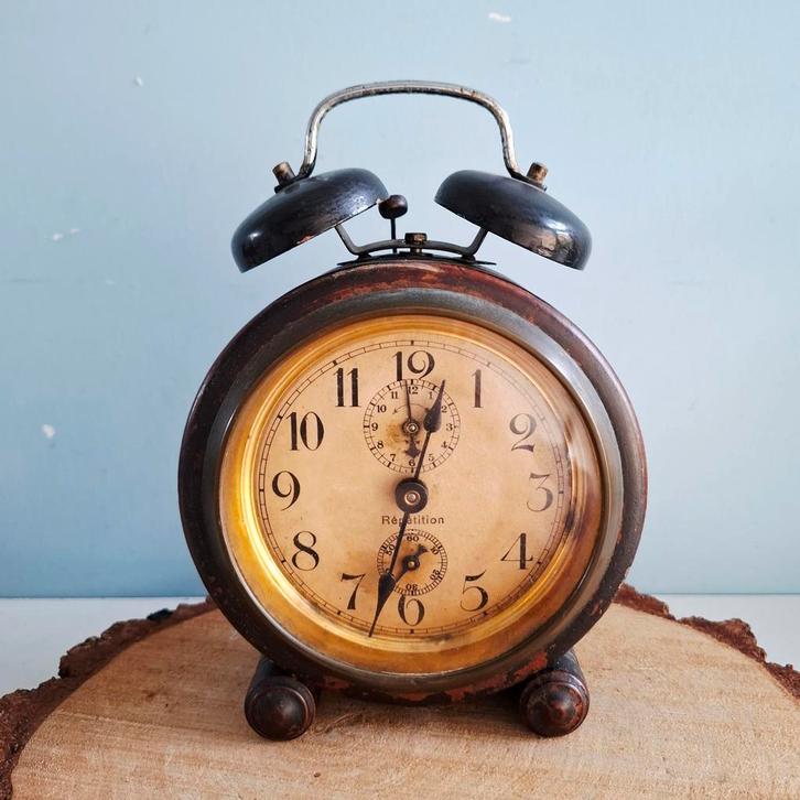 Répétition, vintage wekker met dubbele bel, Antiek en Kunst, Antiek | Klokken, Ophalen of Verzenden