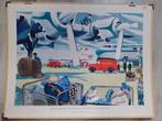Schoolplaat Luchtpost Schiphol - Vintage, Ophalen of Verzenden, Overige thema's