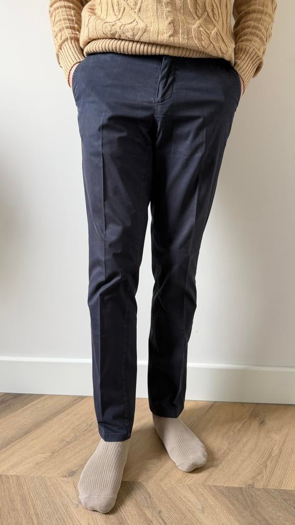 Suitsupply blauwe katoenen pantalon - Maat 44, Ophalen of Verzenden, Zo goed als nieuw, Maat 46 (S) of kleiner, Blauw