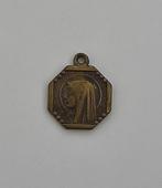 Klein Bronzen hangertje Maagd Maria en Bernadette Soubirous, Antiek en Kunst, Ophalen