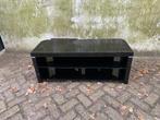 Tv meubel | zwart gelakt | gehard glas, Huis en Inrichting, Tafels | Salontafels, Ophalen, ;, Minder dan 50 cm, Gebruikt