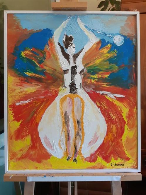 de vurige danseres Schilderij, Antiek en Kunst, Kunst | Schilderijen | Klassiek, Ophalen of Verzenden
