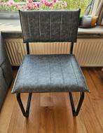 ZGAN Eetkamerstoelen  grijs leer in perfecte staat., Huis en Inrichting, Ophalen, Leer, Zo goed als nieuw, Grijs