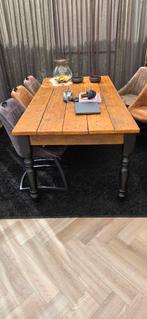 Houten eettafel 2x1 mtr, Huis en Inrichting, Tafels | Eettafels, Ophalen, Rechthoekig, 200 cm of meer, 50 tot 100 cm