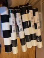 6 rollen Behang zwart wit gestreept super fresco, Ophalen of Verzenden, Minder dan 10 m², Wit