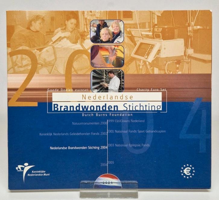 Goede doelen euroset Brandwonden Stichting 2004, BU, Postzegels en Munten, Munten | Nederland, Setje, Euro's, Koningin Beatrix