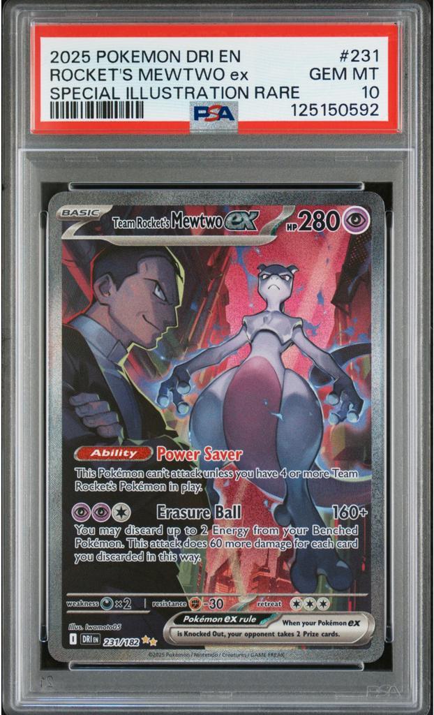 Mewtwo 231 PSA 10 CHEAPEST, Hobby en Vrije tijd, Verzamelkaartspellen | Pokémon, Zo goed als nieuw, Ophalen of Verzenden