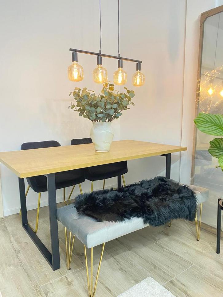 Moderne eethoek + salontafel – Zo goed als nieuw, Huis en Inrichting, Complete inboedels, Ophalen