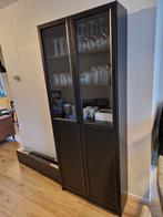 Glazen kast met deuren - IKEA oxberg, Huis en Inrichting, Ophalen, Met deur(en), 50 tot 100 cm, Zo goed als nieuw
