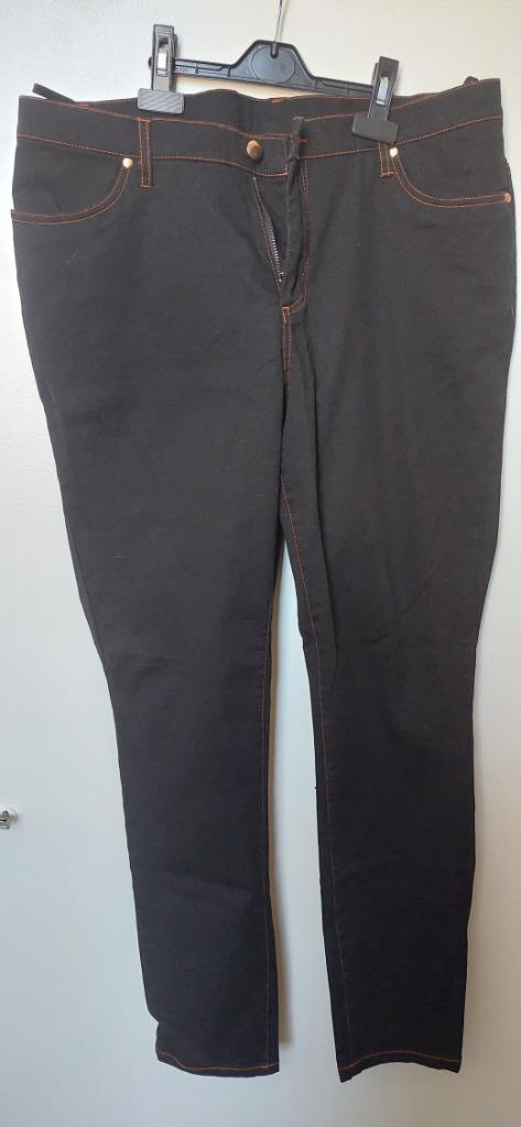 Broek: skinny jeans, stretch - Rainbow, maat 44, Kleding | Dames, Broeken en Pantalons, Zo goed als nieuw, Maat 42/44 (L), Zwart