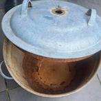 Zinken wek-emmer, Tuin en Terras, Bloembakken en Plantenbakken, Ophalen, Overige materialen, Gebruikt, Rond