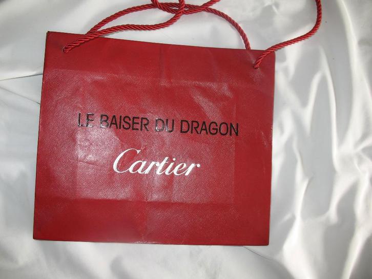 Reclame Tasje Cartier- Rood * Vintage, Sieraden, Tassen en Uiterlijk, Tassen | Damestassen, Overige typen, Rood, Ophalen of Verzenden