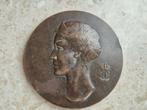 Mooie donker bronzen penning van Julien Lefevre, Postzegels en Munten, Penningen en Medailles, Ophalen of Verzenden, Brons
