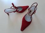 Rode suede zomer pump 36 Casarini Bologna, Ophalen of Verzenden, Zo goed als nieuw, Rood