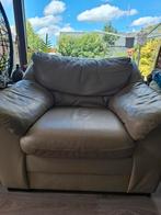 Leren fauteuil, Huis en Inrichting, Fauteuils, Ophalen, Gebruikt, 100 tot 125 cm, Leer