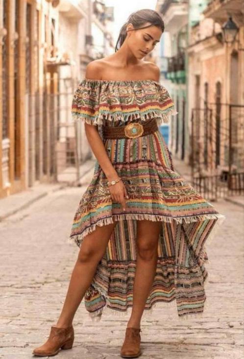 Miss June jurk “CHICHI”” one size 🤩💛❤️ Nieuw!, Kleding | Dames, Jurken, Nieuw, Maat 38/40 (M), Overige kleuren, Boven de knie