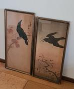 Japanse houtsnede woodblock prent vogels, Antiek en Kunst, Ophalen of Verzenden