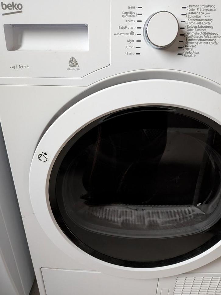 Beko Wasdroger, Witgoed en Apparatuur, Wasdrogers, Gebruikt, Condens, Voorlader, 6 tot 8 kg, 85 tot 90 cm, Anti-kreukfase, Wolprogramma