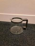 Glazen koffiekan of theekan met handvat., Ophalen of Verzenden, Gebruikt