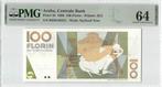 Aruba 100 Florin 1993 Unc PMG 64, Ophalen of Verzenden, Midden-Amerika, Los biljet