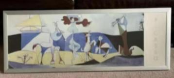 Wanddecoratie Picasso (zonder glas); afmetingen: 120 x 45 cm beschikbaar voor biedingen