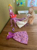 Barbie Rapunzel met kaptafel, Ophalen of Verzenden, Zo goed als nieuw, Barbie