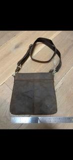 Leren tas bruin, Schouder tasje met rits, merk: bear-design, Ophalen of Verzenden, Zo goed als nieuw, Bruin