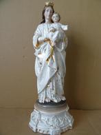 Antiek Mariabeeld antiek verguld porseleinen Mariabeeld 35cm, Antiek en Kunst, Antiek | Religie, Ophalen of Verzenden