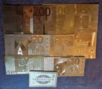 Eurobiljetten van goud folie 24K met certificaat, Postzegels en Munten, Bankbiljetten | Nederland, Setje, Euro's, Verzenden