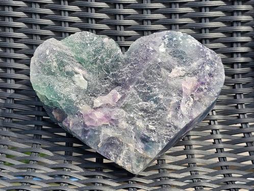 Prachtig halfruw fluoriet hart 1321 gram, Sieraden, Tassen en Uiterlijk, Edelstenen, Ophalen of Verzenden