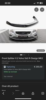 Volvo S60 Voorbumper Lip / Front Splitter, Ophalen of Verzenden, Voor, Volvo, Bumper