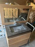 Badkamermeubel met spiegel, Huis en Inrichting, Badkamer | Badkamermeubels, Zo goed als nieuw, Minder dan 100 cm, 25 tot 50 cm