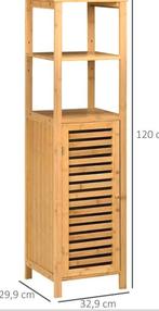 Nieuw. Bamboe badkamerkast 120x30x33, Huis en Inrichting, Woonaccessoires | Kamerschermen, Ophalen, Nieuw