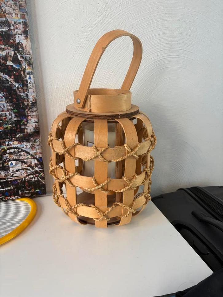 Woodwick Kaars met Kaarshouder, Huis en Inrichting, Woonaccessoires | Kandelaars en Kaarsen, Zo goed als nieuw, Minder dan 25 cm