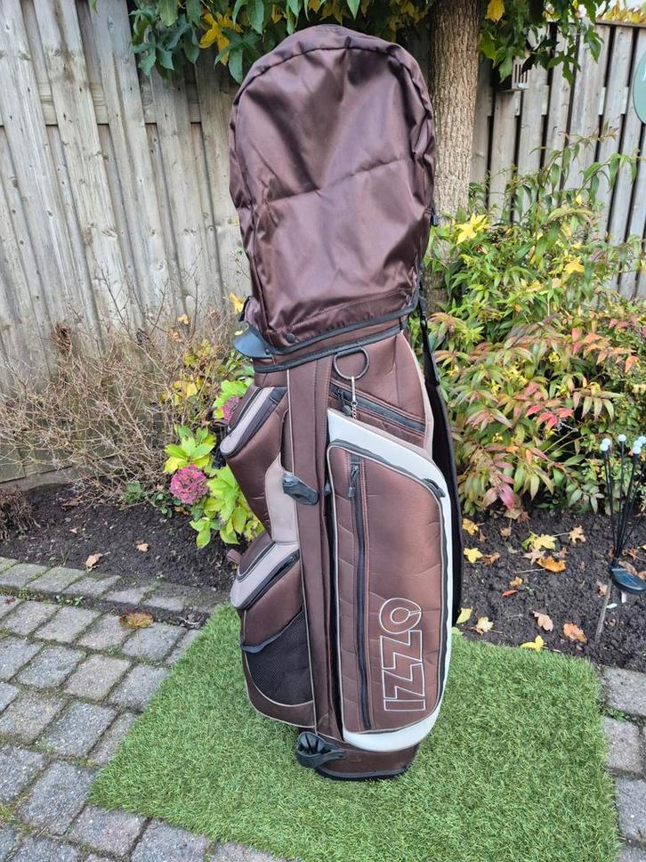 Izzo golftas trolleytas, Sport en Fitness, Golf, Gebruikt, Tas, Ophalen of Verzenden