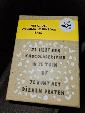 Dilemma op dinsdag spel beschikbaar voor biedingen