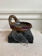Antiek Olielampje 1500-1600 op Marmeren Voet, Antiek en Kunst, Antiek | Keramiek en Aardewerk, Ophalen of Verzenden