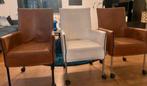 Eetkamerstoelen leer met wieltjes Goossens, Huis en Inrichting, Stoelen, Ophalen, Leer, Vijf, Zes of meer stoelen