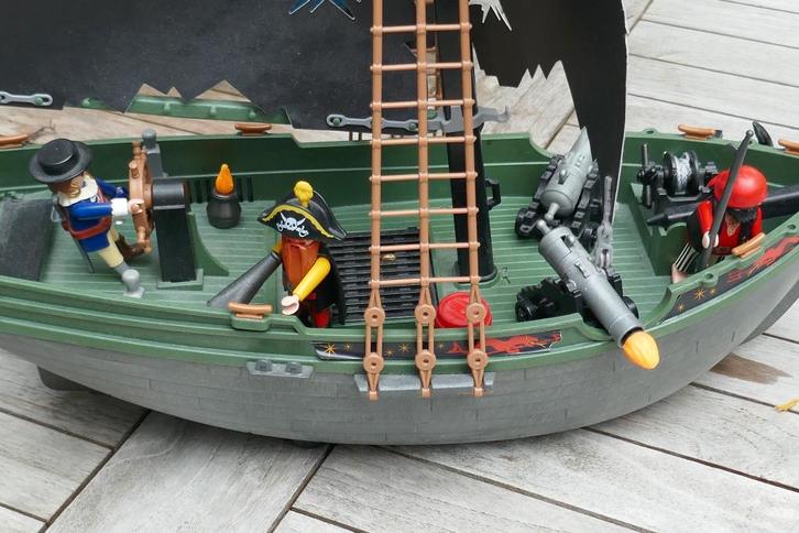 Groot Playmobil Piraten Schip, Kinderen en Baby's, Speelgoed | Playmobil, Zo goed als nieuw, Complete set, Verzenden