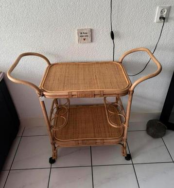 Rotan trolley serveerwagen wijnrek Nieuw beschikbaar voor biedingen