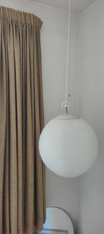 Vintage Glazen Bol Hanglamp, Gebruikt, Glas, Minder dan 50 cm, Ophalen