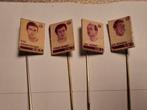 4 vintage voetbal speldjes D.W.S. Amsterdam, Verzamelen, Speldjes, Pins en Buttons, Ophalen of Verzenden, Gebruikt, Sport, Speldje of Pin